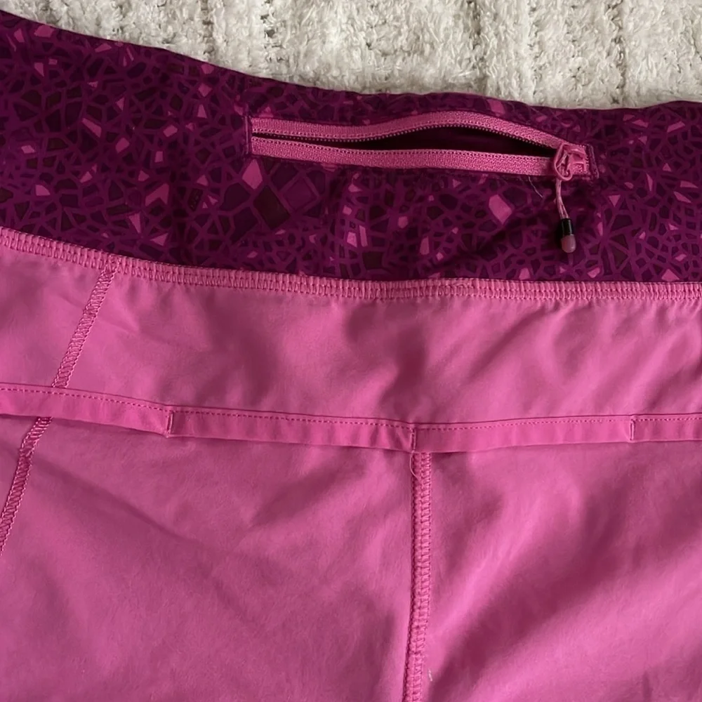 Lululemon Speed Short Pink Paradise Geo Regal Plum Multi size 6
